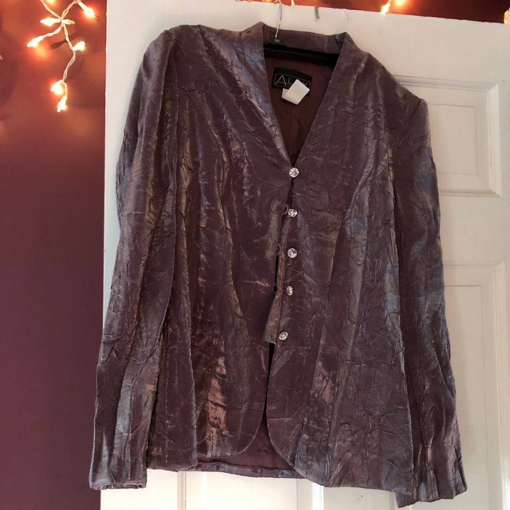 Alex Evenings Matching Set - Size 12 - Purple